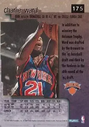 Charlie Ward back