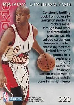 Back of Randy Livingston