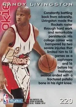 Back of Randy Livingston
