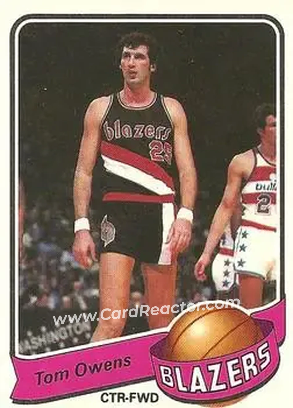1979-80 Topps #102 - Tom Owens - Portland Trail Blazers - Front
