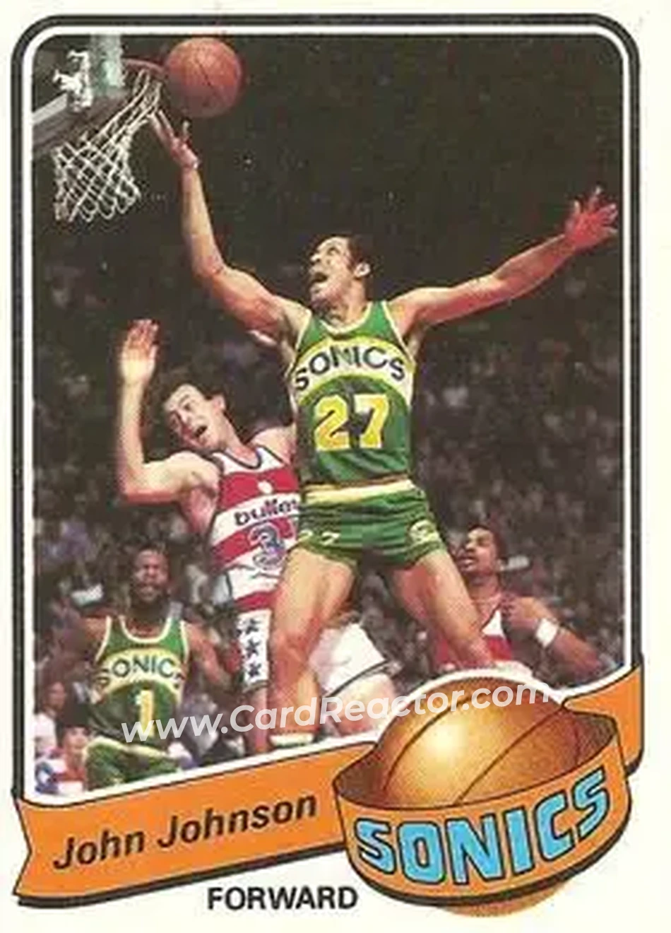 1979-80 Topps #104 - John Johnson - Seattle SuperSonics - Front