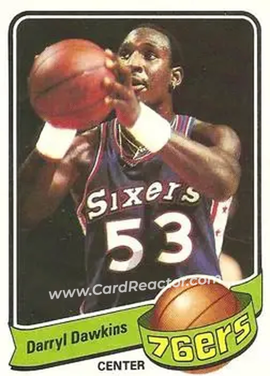 1979-80 Topps #105 - Darryl Dawkins - Philadelphia 76ers - Front