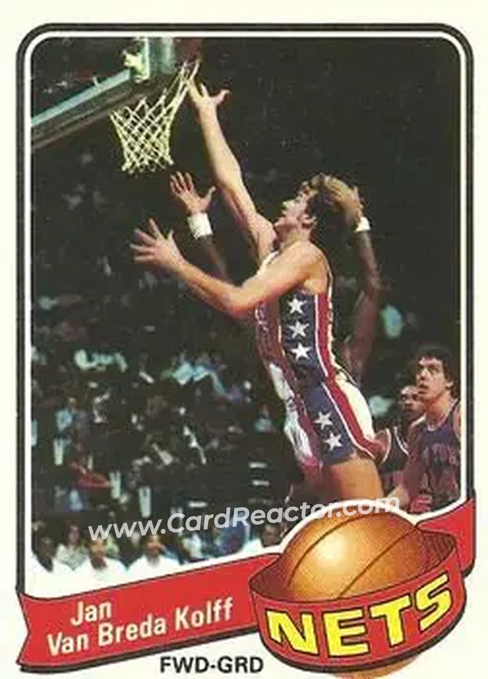 1979-80 Topps #123 - Jan van Breda Kolff - New Jersey Nets - Front
