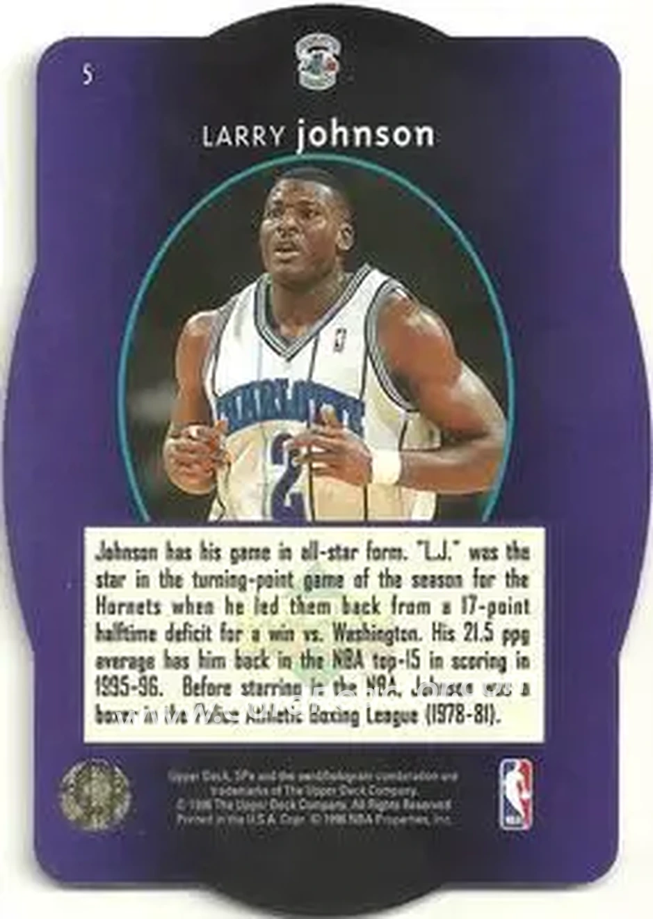 Back of Larry Johnson