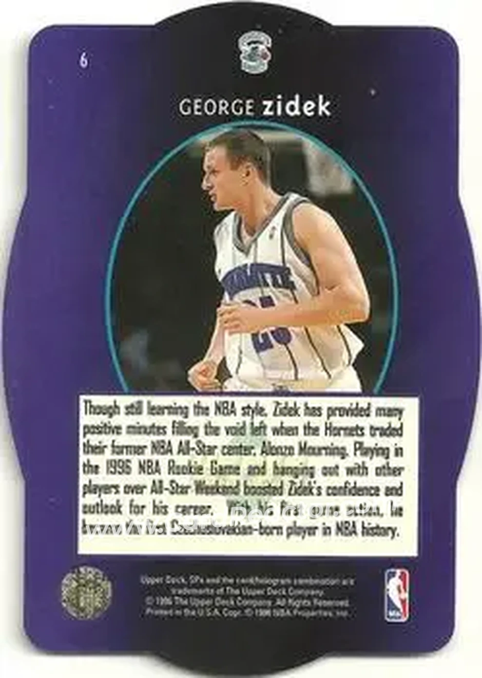 Back of Jiri Zidek