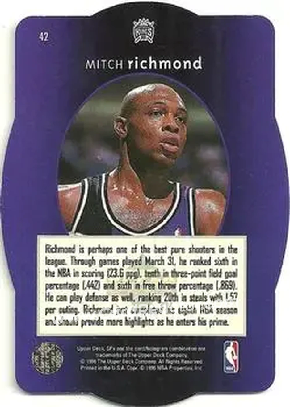 Back of Mitch Richmond