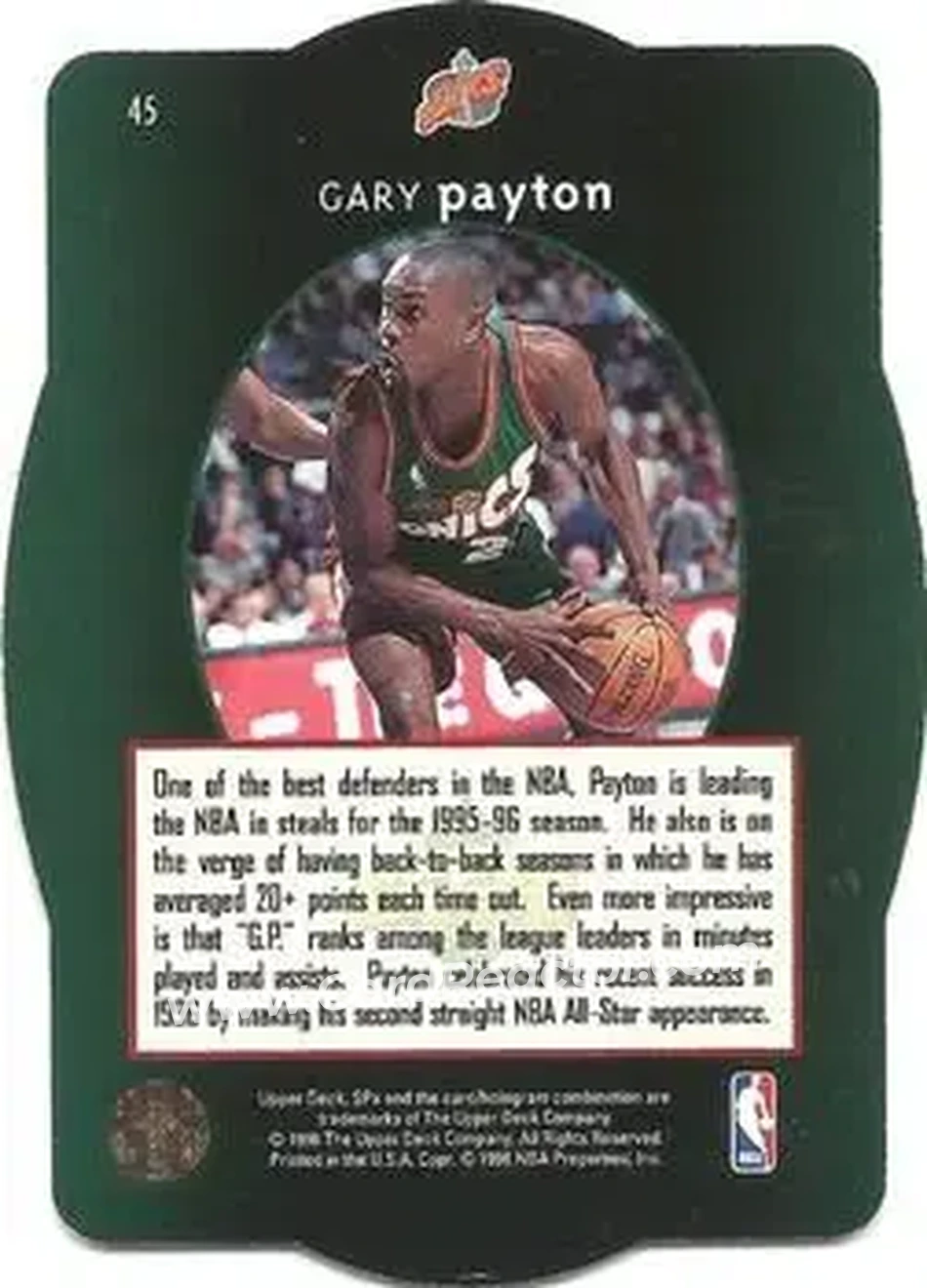 Back of Gary Payton