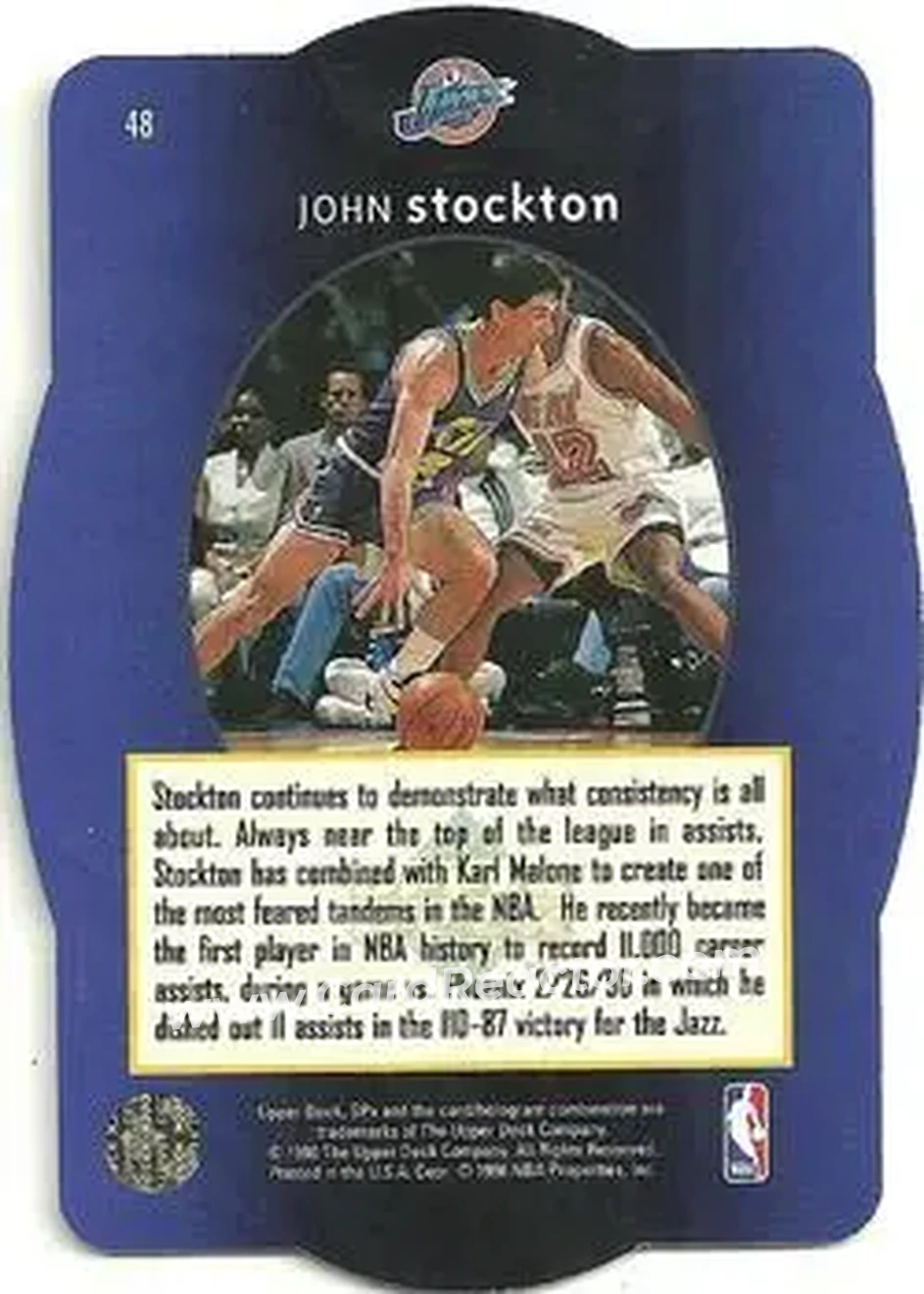 Back of John Stockton