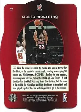 Alonzo Mourning 뒷면