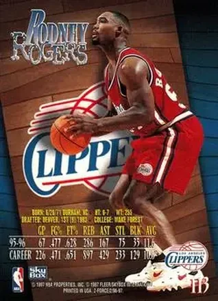 Rodney Rogers 뒷면
