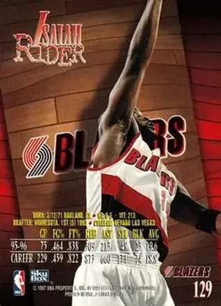 Isaiah Rider Rückseite