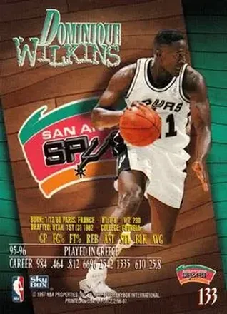 Dominique Wilkins 뒷면