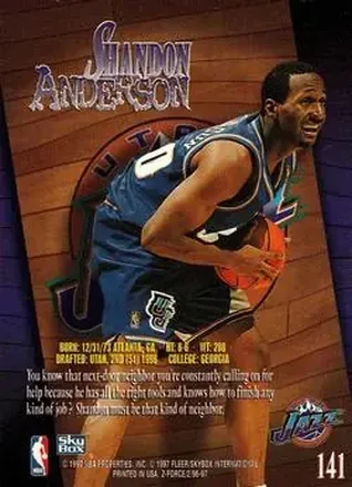 Verso de Shandon Anderson