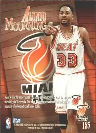 Alonzo Mourning 뒷면