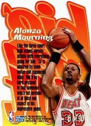 Verso de Alonzo Mourning