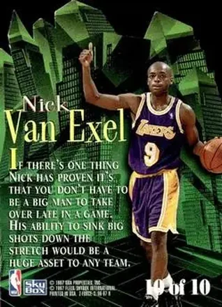 Nick Van Exel 裏面