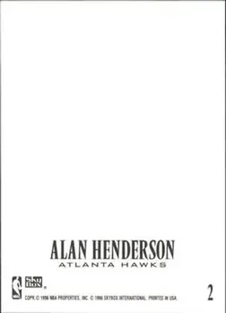 Verso de Alan Henderson