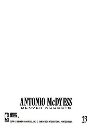 Tył: Antonio McDyess