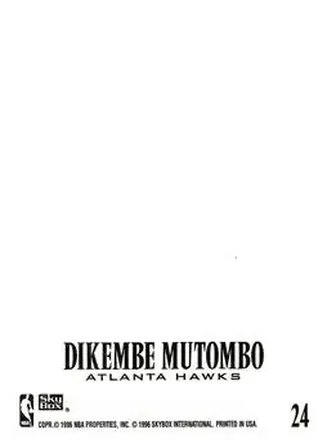 Dikembe Mutombo Rückseite