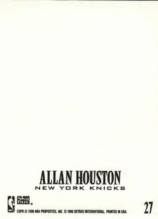 Allan Houston Rückseite