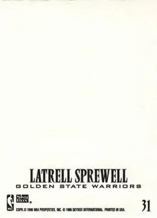Latrell Sprewell Rückseite
