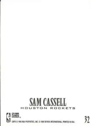 Verso de Sam Cassell