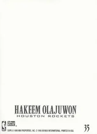 Hakeem Olajuwon 뒷면