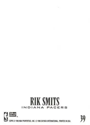 Rik Smits 뒷면