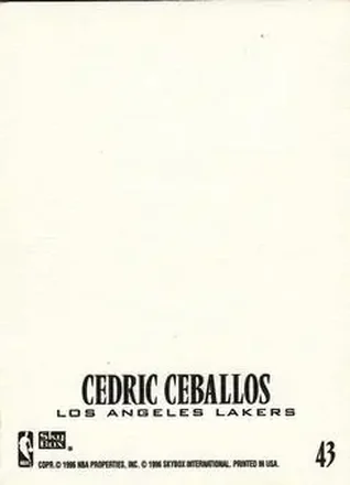 Cedric Ceballos Rückseite