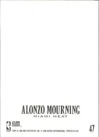 Tył: Alonzo Mourning