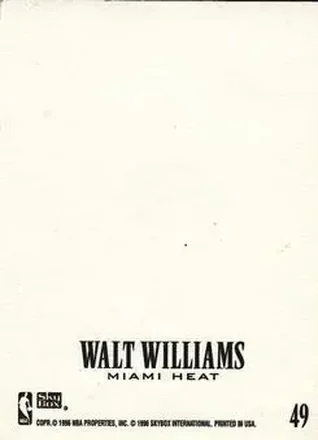 Tył: Walt Williams