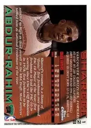 Verso de Shareef Abdur-Rahim