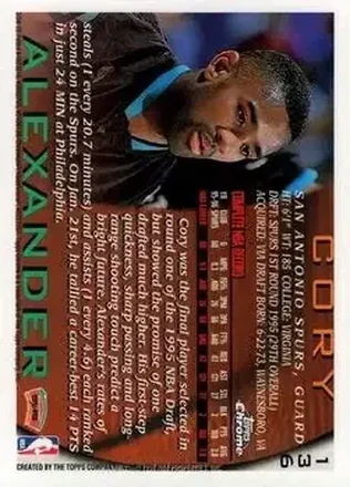 Verso de Cory Alexander