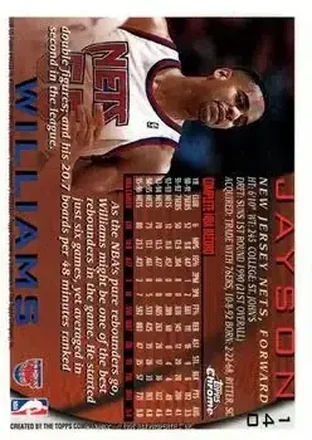 Jayson Williams 뒷면