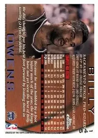 Billy Owens back