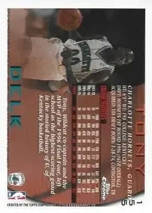 Verso de Tony Delk