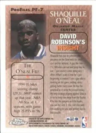 Shaquille O'Neal 뒷면