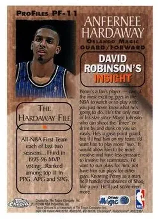 Anfernee Hardaway 뒷면