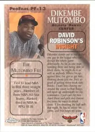 Dikembe Mutombo back