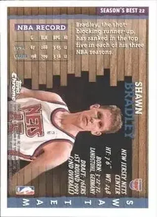 Verso de Shawn Bradley