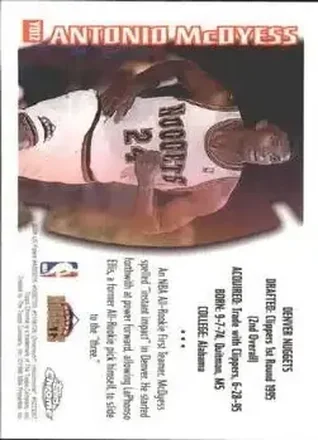 Antonio McDyess Rückseite