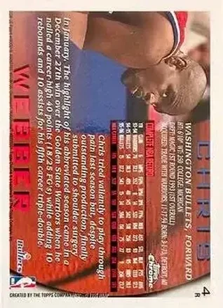 Verso de Chris Webber
