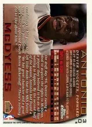 Antonio McDyess Rückseite