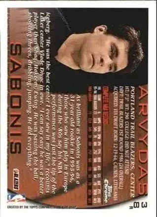 Arvydas Sabonis Rückseite