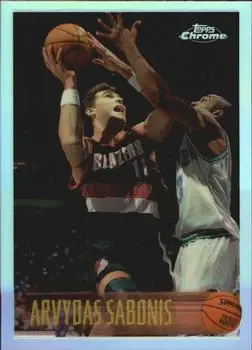 1996-97 Topps Chrome #38R Refractors Arvydas Sabonis