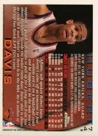 Hubert Davis 뒷면