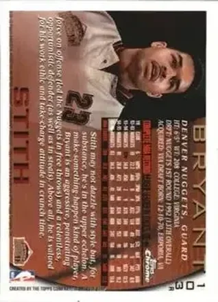 Verso de Bryant Stith