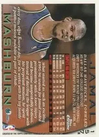 Jamal Mashburn Rückseite