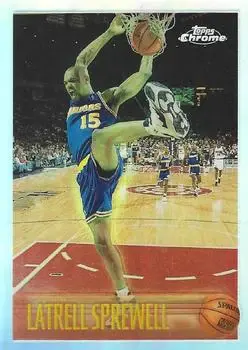 1996-97 Topps Chrome #183R Refractors Latrell Sprewell