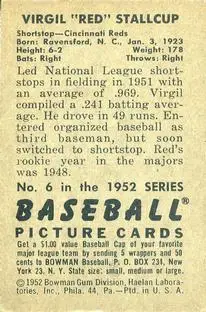 Back of Virgil "Red" Stallcup